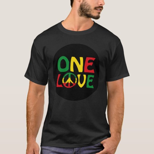 Eine Liebe, Reggae-Design T-Shirt (Vorderseite)