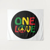 Eine Liebe, Reggae-Design Wandteppich (Vorderseite (Horizontal))