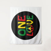 Eine Liebe, Reggae-Design Wandteppich (Vorderseite)