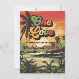 Eine Liebe Reggae Jamaican Geburtstag Einladung