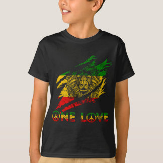 Eine Liebe Reggae Lion von Judah Claw Rastafari Ro T-Shirt