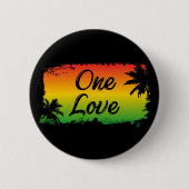 Eine Liebe Reggae Music Button (Vorderseite)
