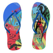 Eine Liebe Reggae Music Rasta Flip Flops Badesandalen (Fußbett)