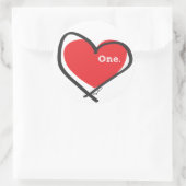 Eine Liebe Runder Aufkleber (Tasche)