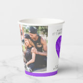 Eine Liebe so stark 33 Jahre amethyst lila Hochzei Pappbecher (Vorderseite)