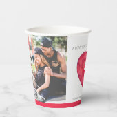 Eine Liebe so stark 40 Jahre rubinrot Hochzeit  Pappbecher (Vorderseite)