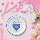 Eine Liebe so starke Saphir Hochzeitsfeier Teller (Party)