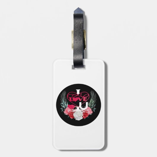 Eine Liebe und I LIEBE U Gepäckanhänger (Rückseite vertikal)