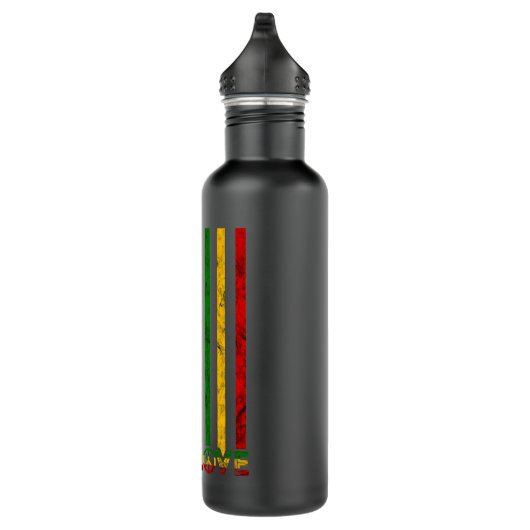 Eine Liebe US amerikanische Flagge Rasta Reggae Re Edelstahlflasche (Rechts)
