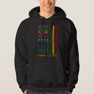 Eine Liebe US amerikanische Flagge Rasta Reggae Re Hoodie
