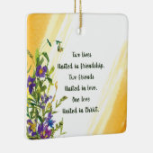 Eine Liebe vereint in Christi Inspiration Zitat Keramikornament (Rechts)