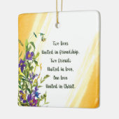 Eine Liebe vereint in Christi Inspiration Zitat Keramikornament (Links)