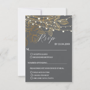"Eine Liebesgeschichte entfaltet sich: Unsere Hoch RSVP Karte