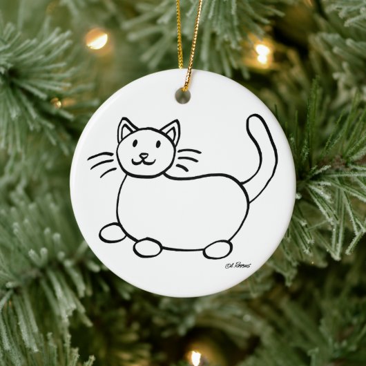 'Eine liebevoll gearbeitete Frau lebt hier' Urlaub Keramik Ornament (Baum)