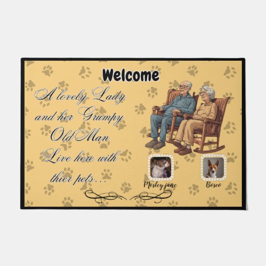 Eine liebliche Dame und ein grauenhafter alter Man Fußmatte (Vorderseite)