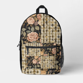 Eine liebliche Mischung aus Blumen und Motivdesign Bedruckter Rucksack