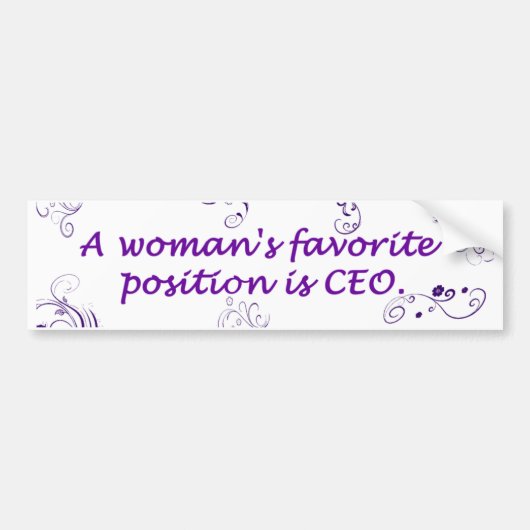 Eine Lieblingsposition der Frauen Autoaufkleber (Vorne)