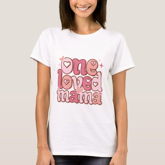 Eine liebte Mama Valentinstag T - Shirt (Vorderseite)
