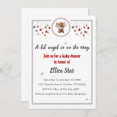 Eine Lil' Angel Baby Dusche Einladung (Vorne/Hinten)