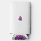eine lila Blume auf weißem Hintergrund Selters Dosenkühler (Rückseite)