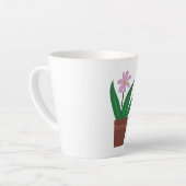 Eine Lila Blume in einem Topf Milchtasse (Linke Ecke)