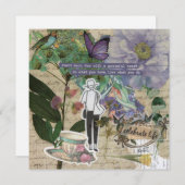 Eine Lila, herzhafte Grußkarte (Vorne/Hinten)