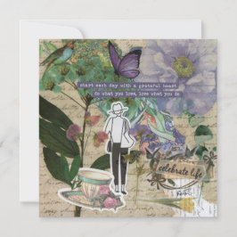 Eine Lila, herzhafte Grußkarte