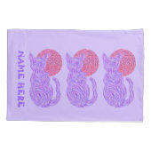 Eine lila Katze und das Kissenbezug (Rückseite)