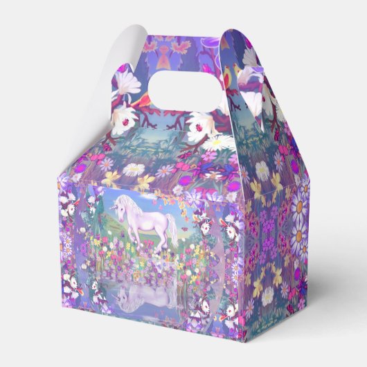 Eine Lila Paradies-Gefälligkeitsbox Geschenkschachtel (Rückseite)