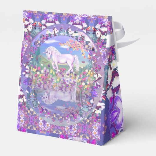 Eine Lila Paradies-Gefälligkeitsbox Geschenkschachtel (Rückseite)