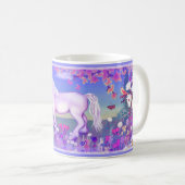 Eine Lila Paradies-Kaffee-Tasse Kaffeetasse (VorderseiteRechts)