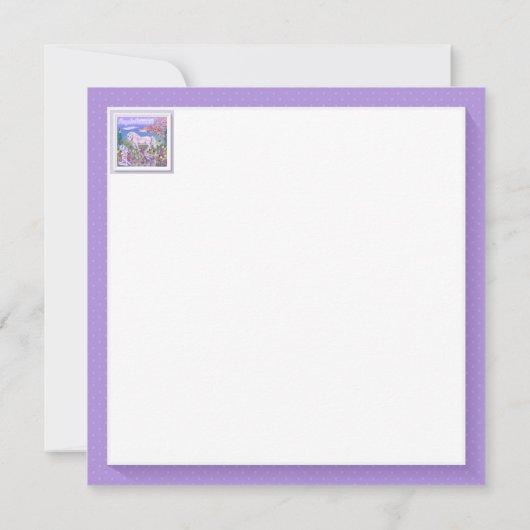 Eine Lila Paradise-Blindkarte (Rückseite)