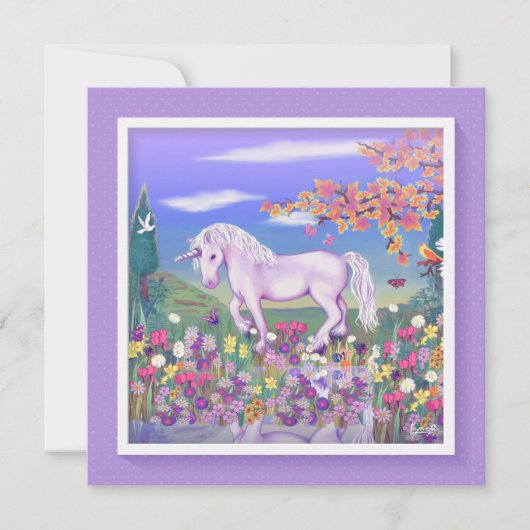 Eine Lila Paradise-Blindkarte (Vorderseite)