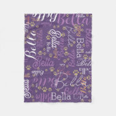 eine lila, personalisierte Hundedecke Fleecedecke (Vorderseite)