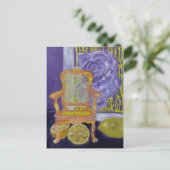 EINE LILA ROSE IN PARIS POSTKARTE (Stehend Vorderseite)