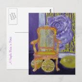 EINE LILA ROSE IN PARIS POSTKARTE (Vorne/Hinten)