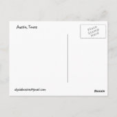 Eine lila'leg Postkarte (Rückseite)