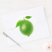Eine Limon mit Blätter Runder Aufkleber (Umschlag)