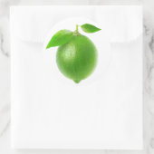 Eine Limon mit Blätter Runder Aufkleber (Tasche)
