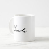 Eine Lincoln-Unterzeichnung Kaffeetasse (Vorderseite Links)