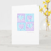 eine Linie Herzen Karte (Gelbe Blume)