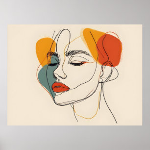 Eine Linie Kunst Poster