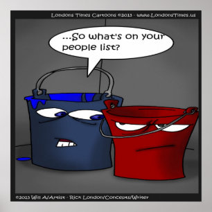 Eine Liste der Menschen für das Eimer-Poster Poster