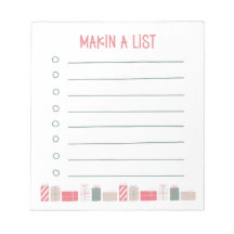 Eine Liste erstellen | Weihnachtsgeschenke Notizbl