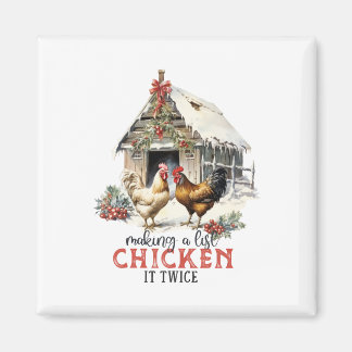 "Eine Liste machen, zweimal hüpfen" - Weihnachten Magnet