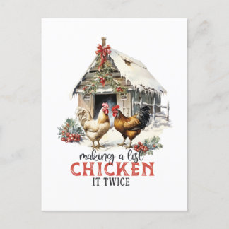 "Eine Liste machen, zweimal hüpfen" - Weihnachten Postkarte