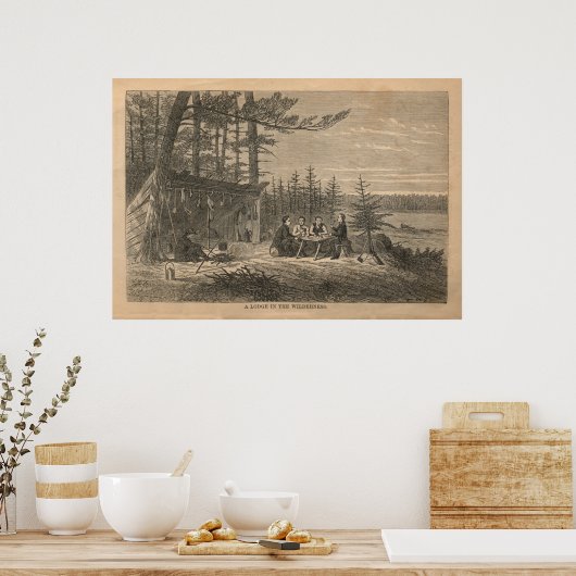 Eine Lodge im Grünen Poster (Küche)