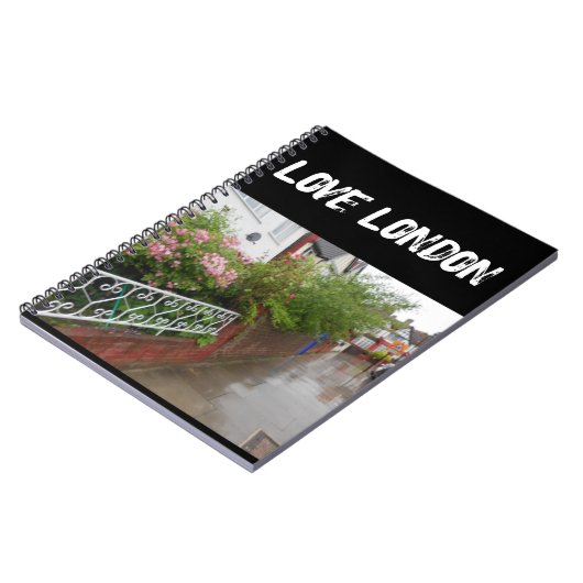 Eine Londoner Straße und regen England Notizblock (Linke Seite)