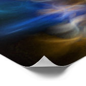 Eine Lotus-Blume mit Goldfarben und Reflexionen Poster (Ecke)