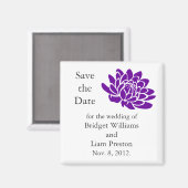 Eine Lotus-Blume speichert das Datumsfenster (lila Magnet (Vorderseite/Rückseite)